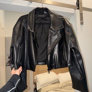 Lioness Black Leather Jacket